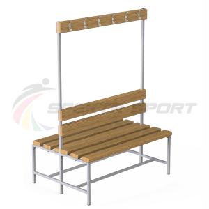 Купить Скамейка с вешалкой для раздевалок двухсторонняя (разборная) 1200 мм в Кондрове 