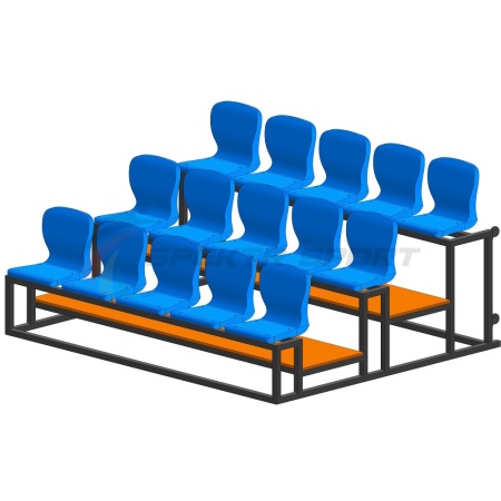 Купить Трибуна мобильная 3 ряда сиденья пластиковые на 15 мест в Кондрове 